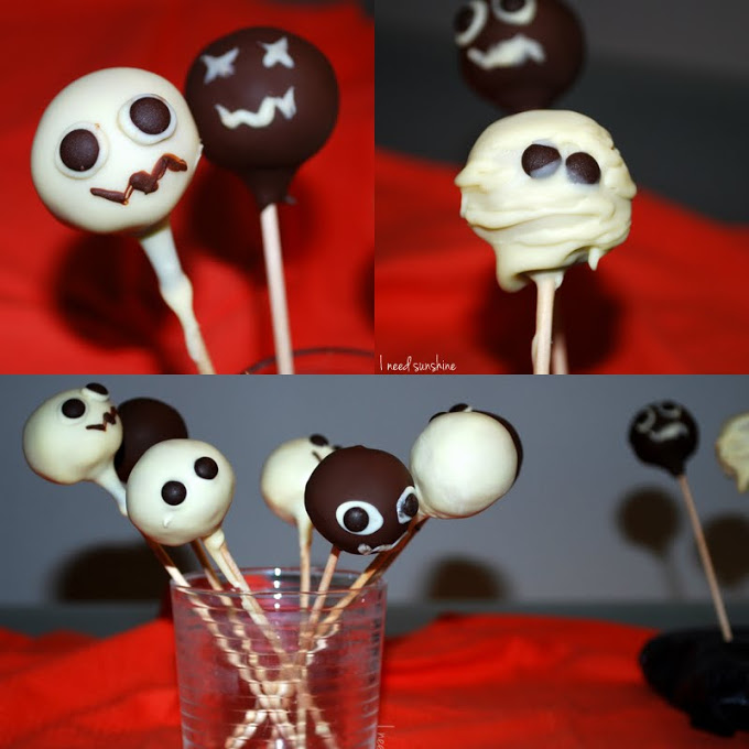 Einfache Halloween Cake Pops ohne backen