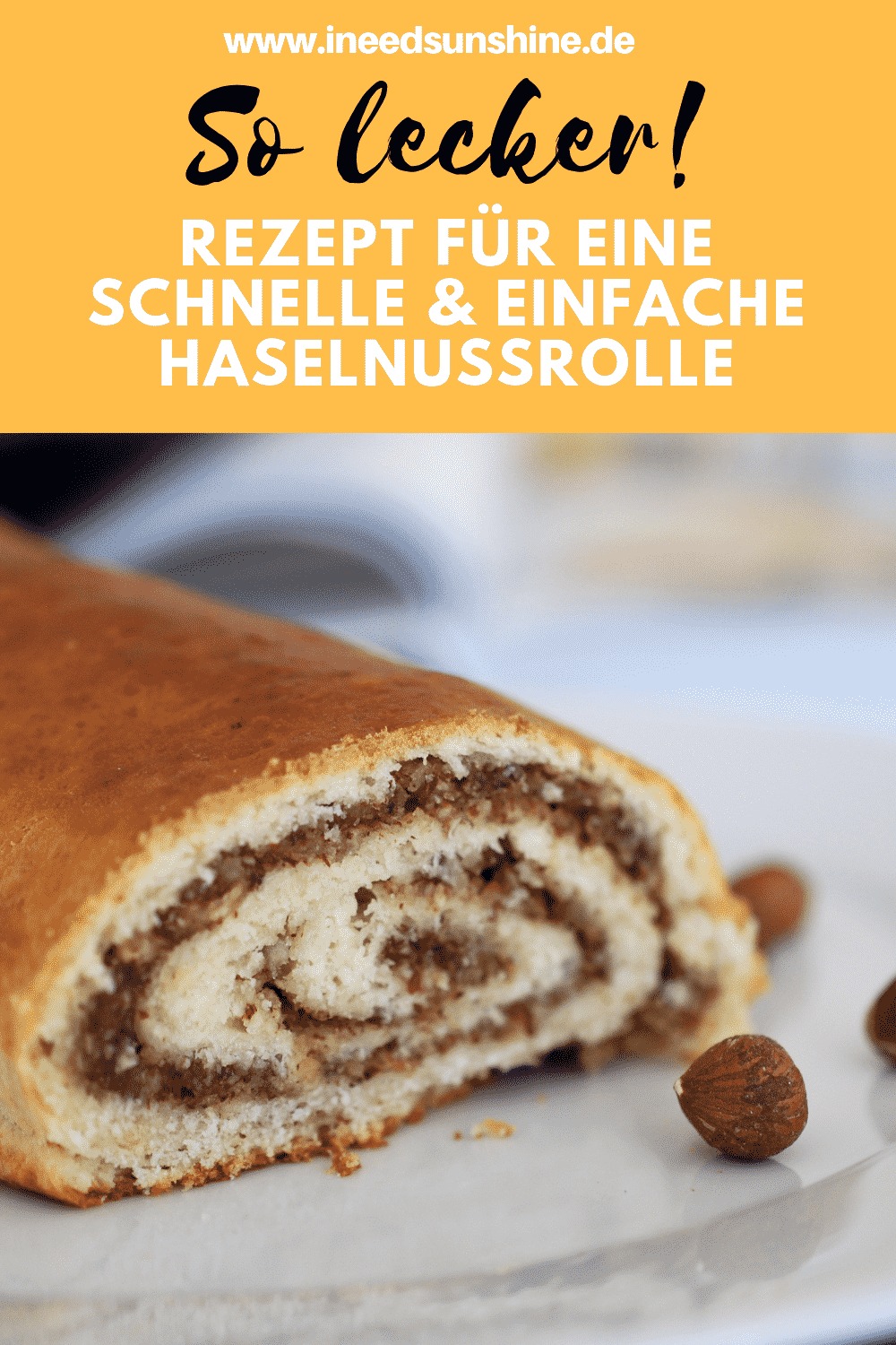 Haselnussrolle Schnelles Einfaches Rezept So Lecker