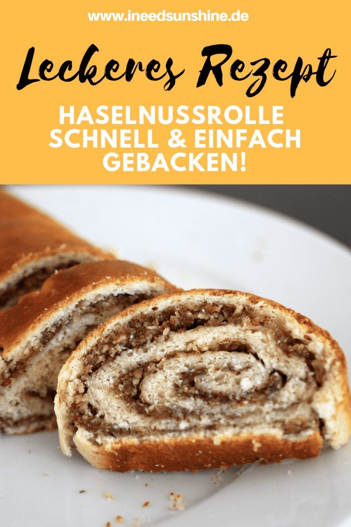 Haselnussrolle Rezept: Schnell & einfach backen für Kaffeekränzen, Geburtstag, Kindergeburtstag oder Gäste. Mit Haselnüssen als Alternative zum Nusszopf oder Kranz. Alle Infos auf I need sunshine