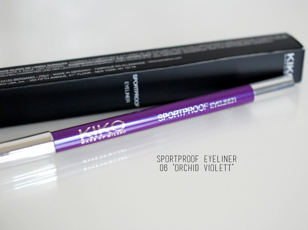 Review KIKO Sportproof Eyeliner 06 Orchid Violett