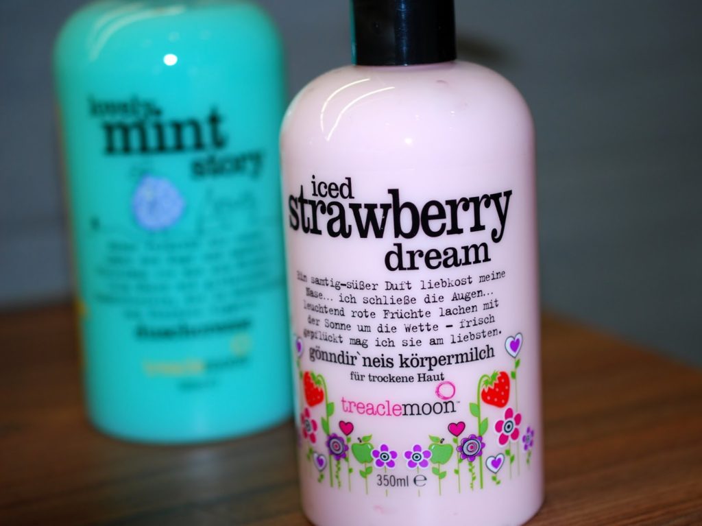 lovely mint story duschcreme und iced strawberry dream körpermilch