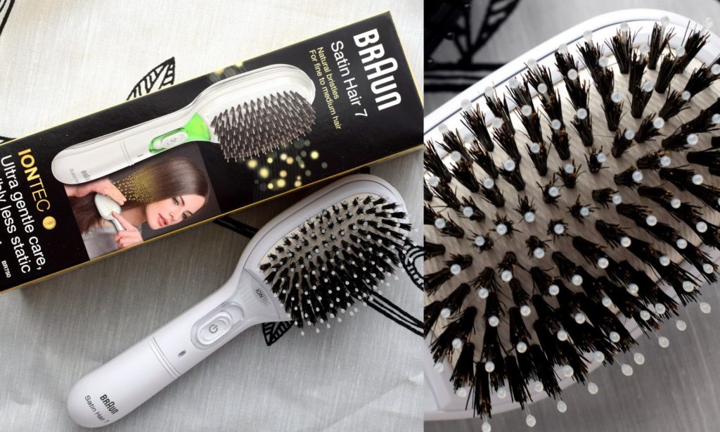 Braun Satin Hair 7 Haarbürste IONTEC Technologie weiß für mittleres bis dünnes Haar