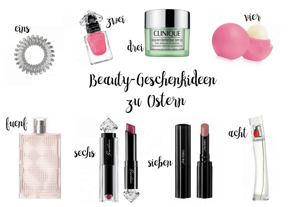 Beauty Geschenkideen Kosmetik für Frauen zu Ostern statt Schokolade und Ostereier. Das spart Kalorien und kommt gut an.