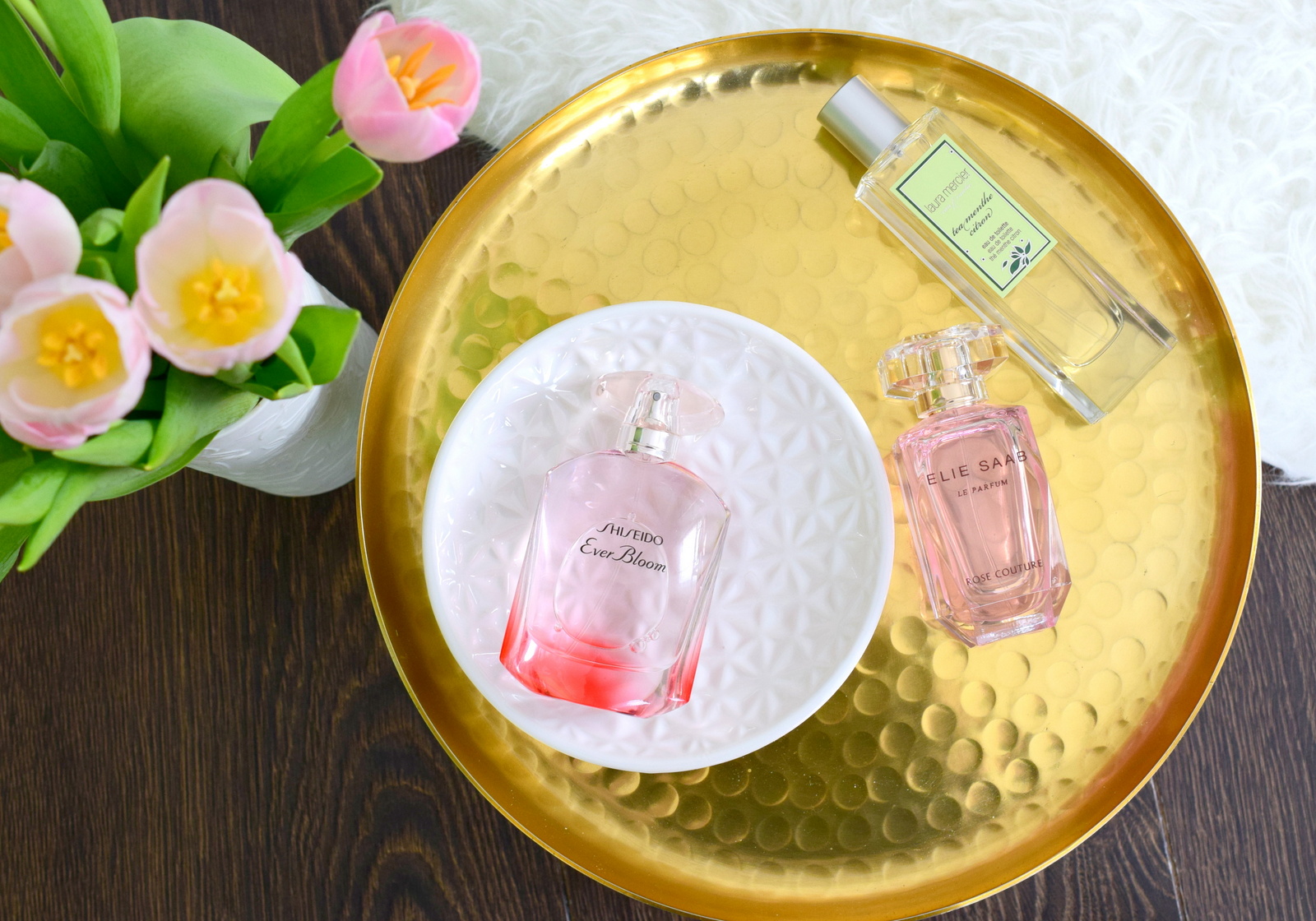 Meine Top 3 Frühlingsdüfte 2016. Leichte und blumige Parfums für den Frühling von Shiseido und Elie Saab. Spritziges Zitrus Parfum von Laura Mercier