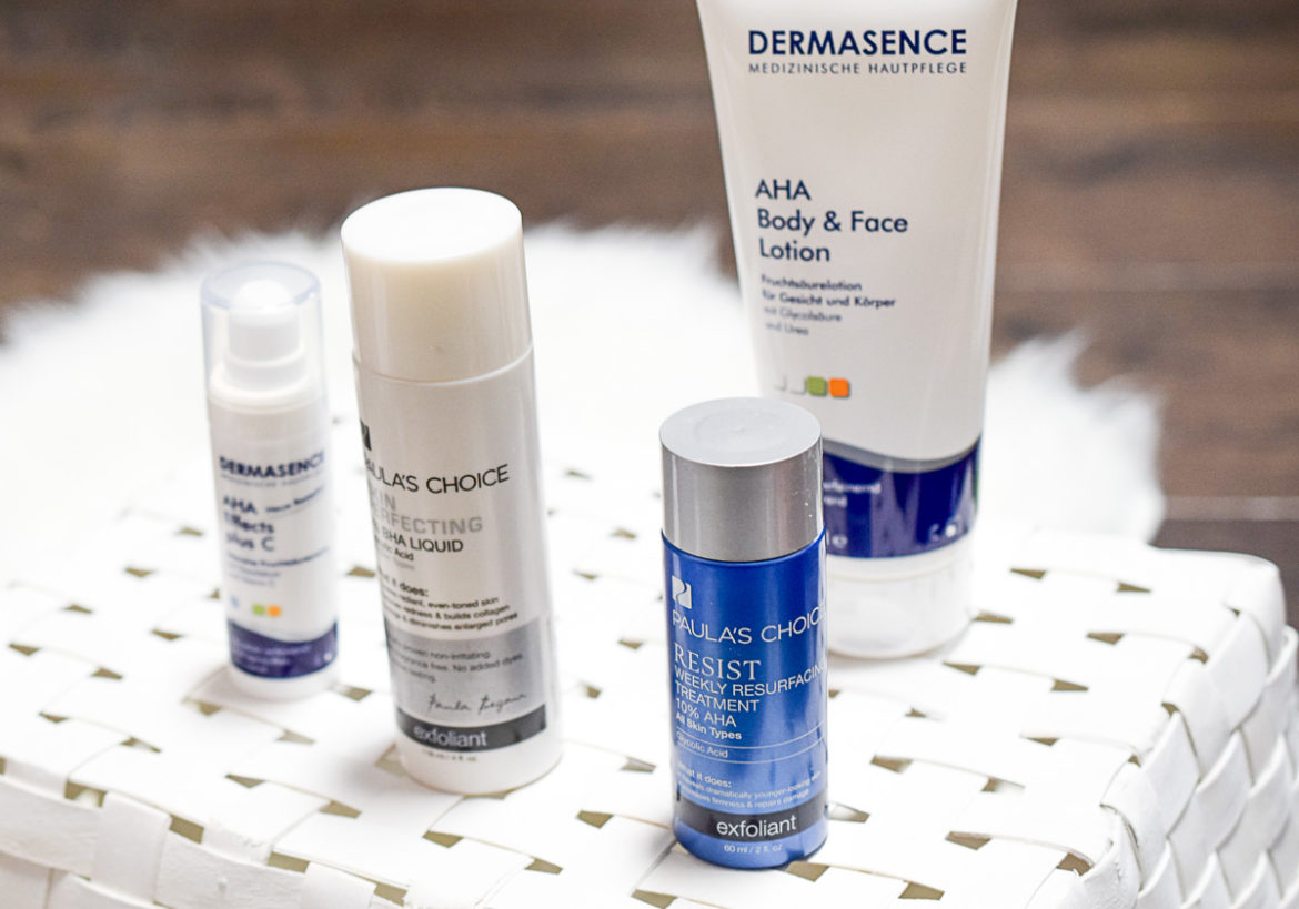 Regelmäßig chemische Peelings verwenden AHA oder BHA Peeling von Paula's Choice und Dermasence ja oder nein bei der Montagsfrage auf I need sunshine Beautyblog