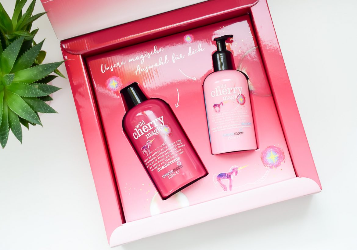 Neue treaclemoon Wild Cherry Magic Produkte im Test treaclemoon Einhorn Duschcreme Körpermilch Erfahrungen Kirsch Duft von treaclemoon