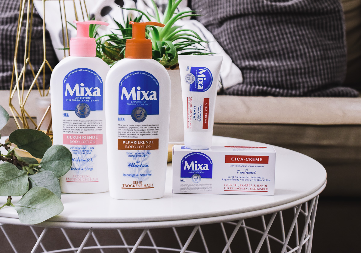 Mixa Kosmetik Produkte empfindliche Haut Gesichtspflege Bodylotion Cica Creme Erfahrungen