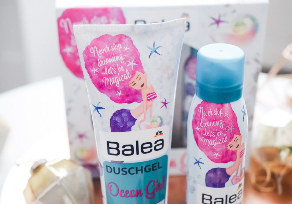 Balea Ocean Girl dm Neuheit im Test Duschgel Deo Body Spray Geschenkset Handschaum Lippenpflege Duft Jelly Erfahrungen limitiert