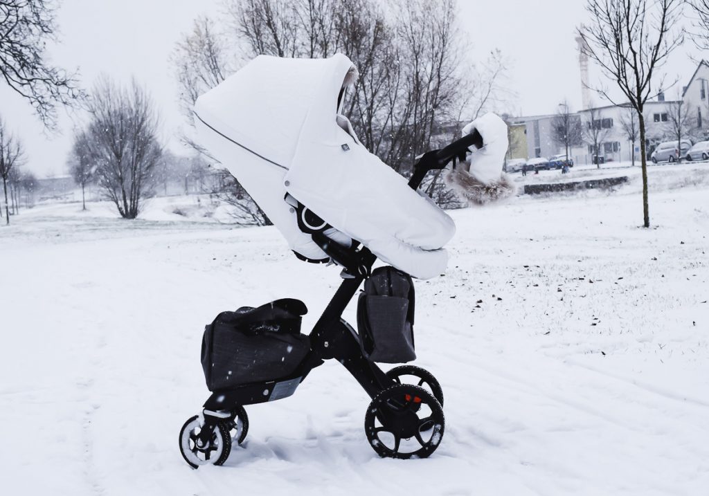Stokke Xplory Kinderwagen im Test Erfahrungen Baby Kleinkind Kombi Kinderwagen Winter Kit