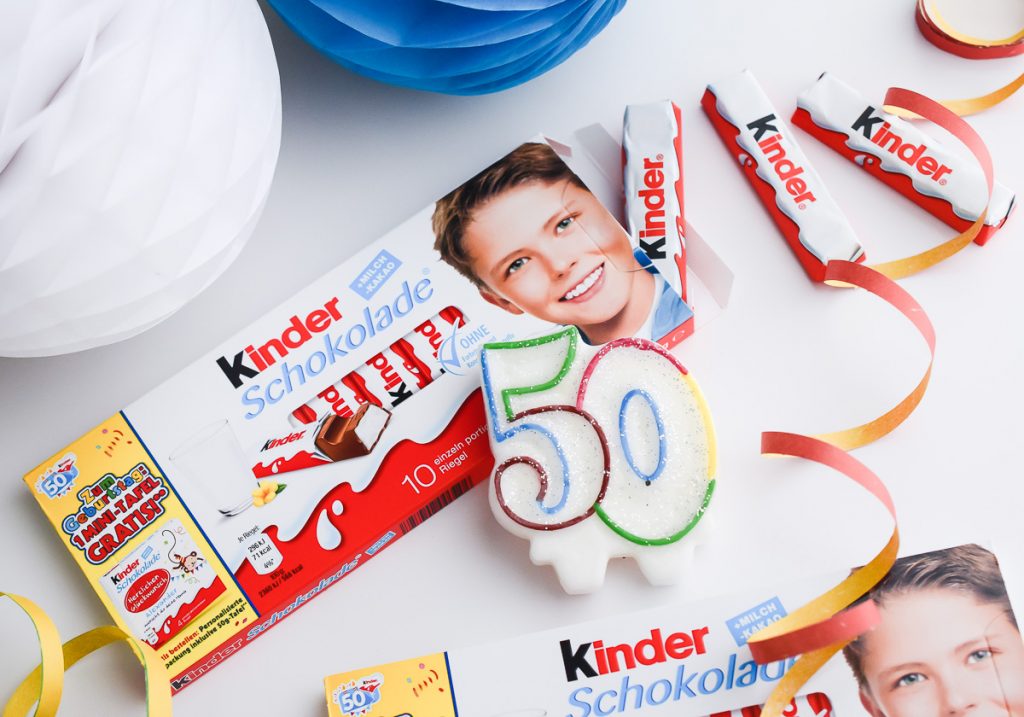 Ferrero kinder Schokolade Torte als Deko oder Geburtstagsgeschenk Anleitung Bastel Idee Kindergeburtstag 