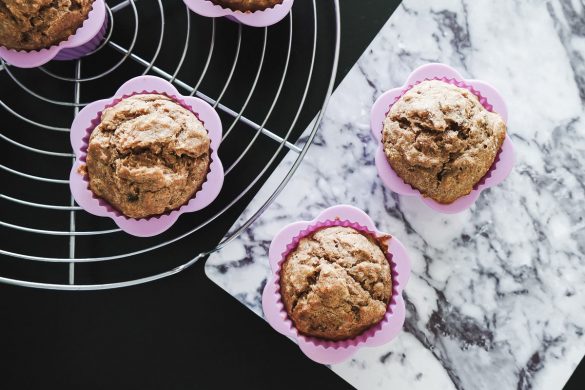 Gesunde Muffins mit Banane und getrocknete Aprikosen wenig Zucker Rezept für Kleinkinder Vollkornmehl Mamablog Ineedsunshine Karlsruhe