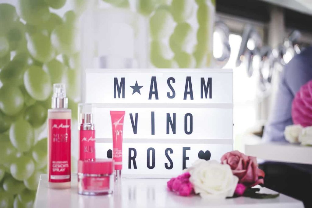 M.Asam Vino Rose bei Rossmann Hautpflege Creme Kosmetik auf Beautypress Bloggerevent in Köln