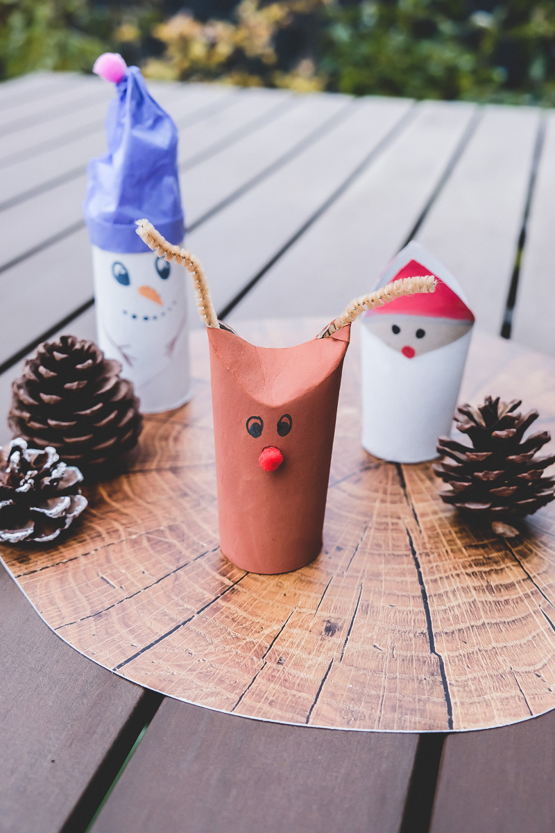 Basteln mit Klopapierrollen zu Weihnachten 3 kinderleichte Ideen 