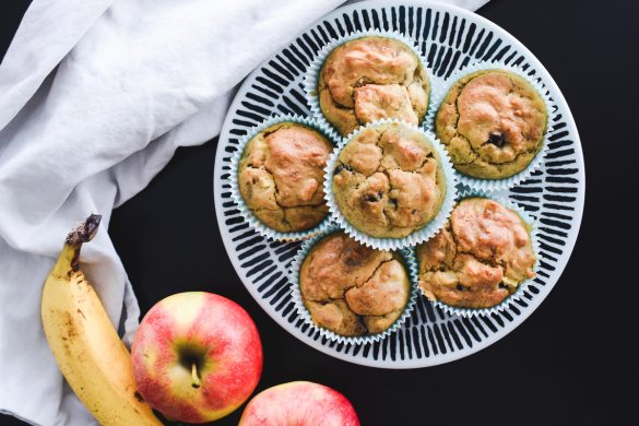 Apfel Bananen Muffins gesundes Rezept für Kinder ohne Zucker mit Obst schnell und einfach backen für Babys und Kleinkinder auf Mamablog Ineedsunshine