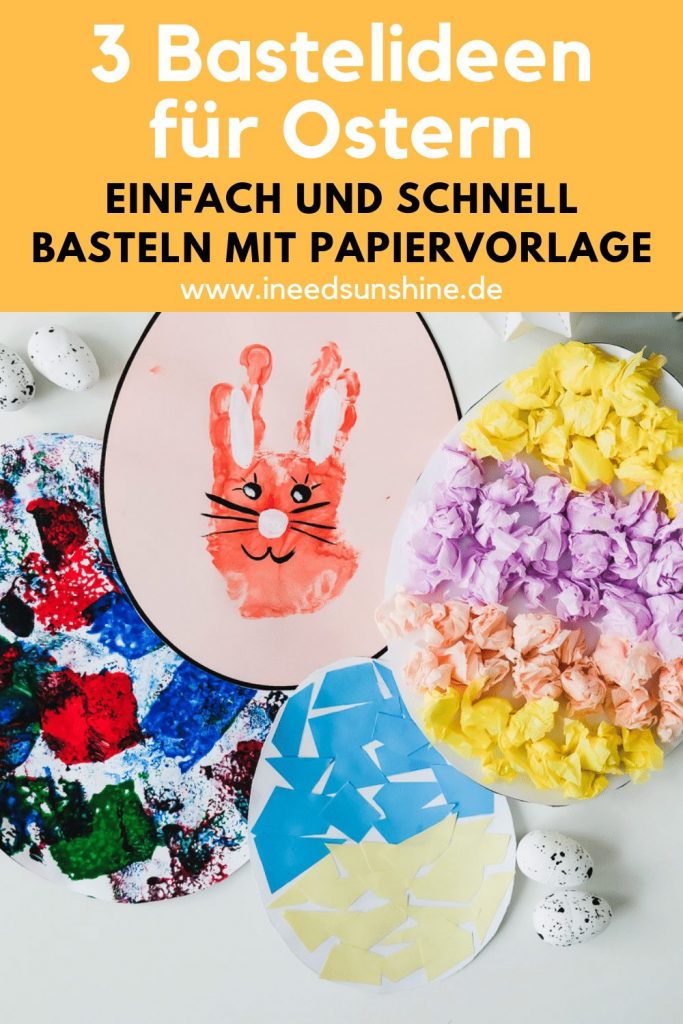 Osterbasteln Kleinkind Ostereier aus Papier bekleben Ostern Kinder basteln einfach Ineedsunshine