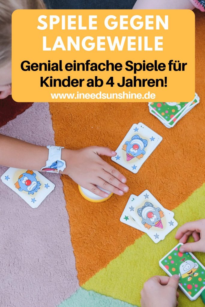 Tipps gegen Langeweile in den Ferien mit Spielideen für Kinder ab 4 Jahren auf Mamablog Ineedsunshine