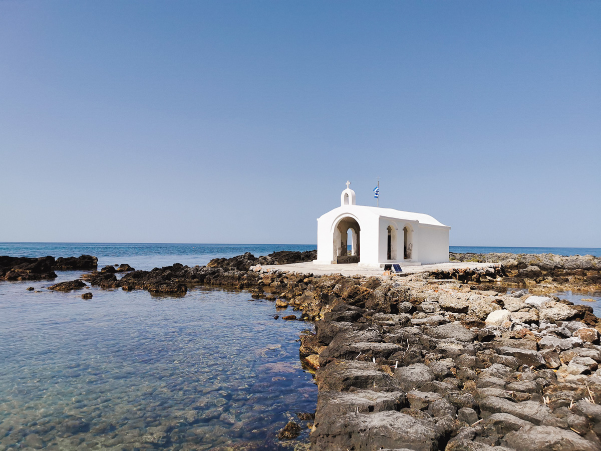 Georgioupolis Kapelle am Meer Gios Nikolaos