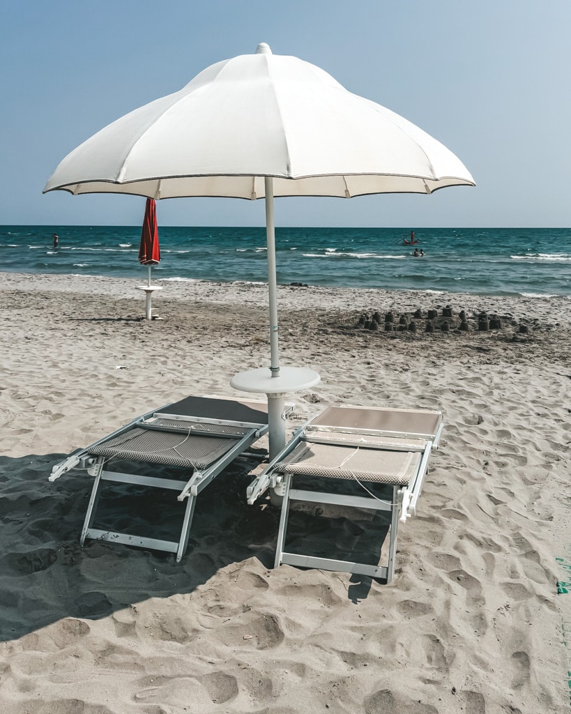 Campingplatz in Italien am Strand