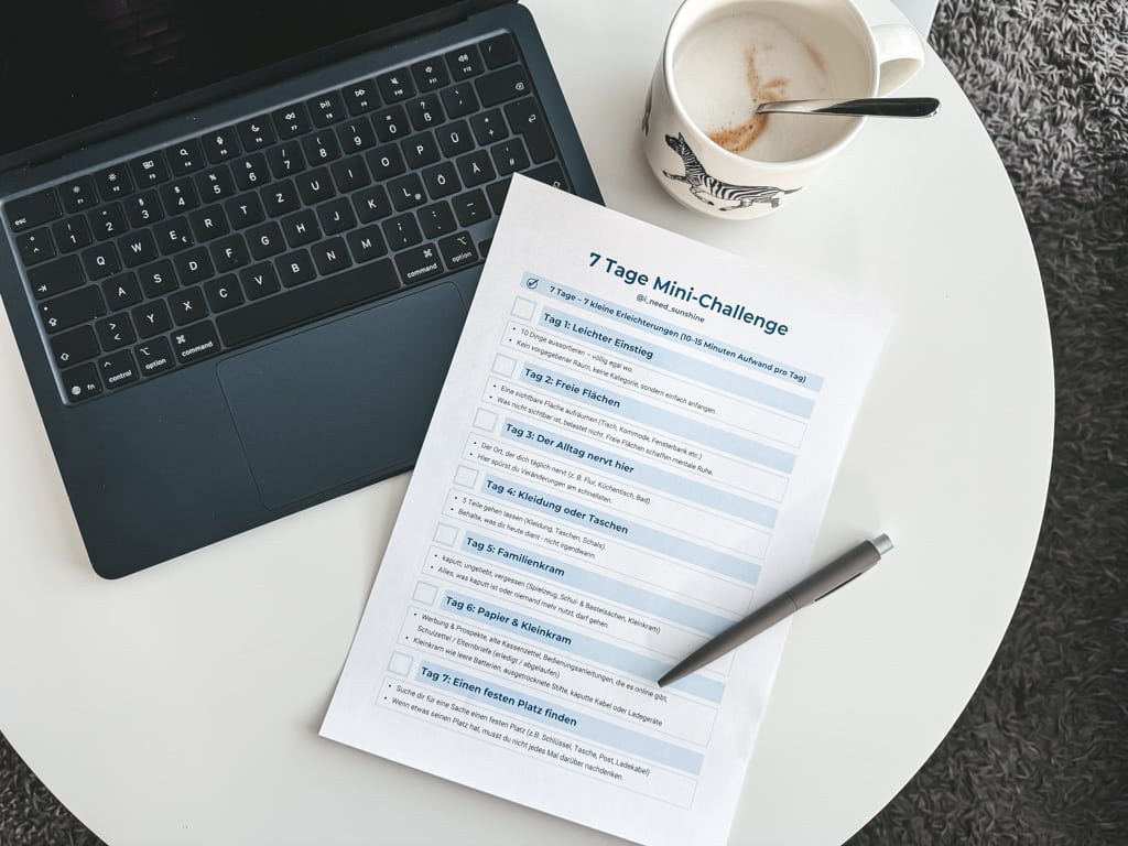 Die gratis Ausmisten Checkliste für mehr Ordnung in 7 Tagen